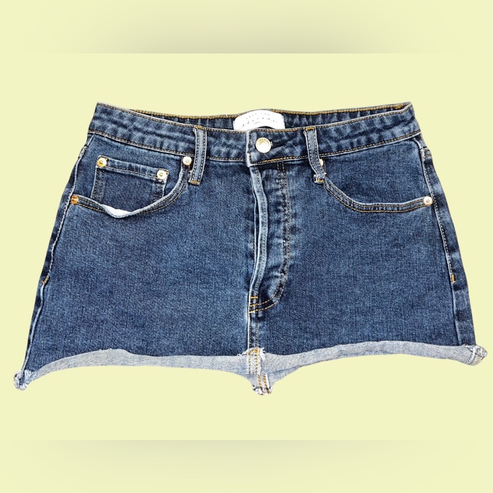 American Threads Denim Cutoff Skirt